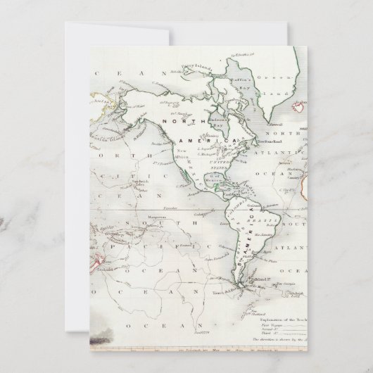 ヴィンテージマップアドベンチャーアウェイズベビーシャワー招待状 招待状 (裏面)