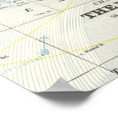 ヴィンテージマップアドベンチャー待ち赤ちゃんシャワーサイン ポスター (角)