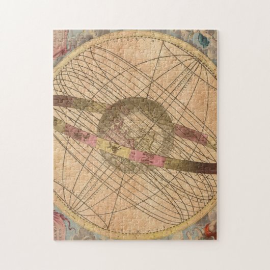 ヴィンテージマップアンティークデコペ航海のージ ジグソーパズル (縦)