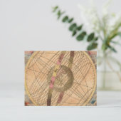 ヴィンテージマップアンティークデコペ航海のージ ポストカード (スタンド正面)