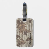 ヴィンテージマップカスタムラゲッジタグ ラゲッジタグ (裏面縦)