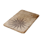 ヴィンテージマップコンパス航海のトラベル バスマット (アングル)