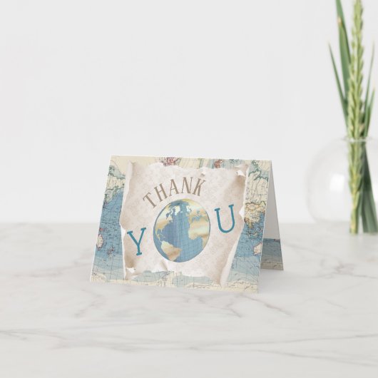 ヴィンテージマップサンキューカード サンキューカード (正面)