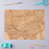 ヴィンテージマップシリーズデザイン1 薄葉紙 (クラフト)