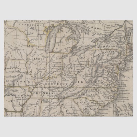 ヴィンテージマップシリーズデザイン9 薄葉紙 (正面)