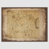 ヴィンテージマップジャンクジャーナルEphemera Decompage 薄葉紙 (正面)