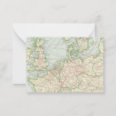 ヴィンテージマップスクリパーソナライズされたプト ノートカード (裏面)