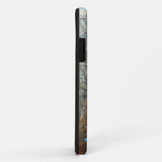 ヴィンテージマップトポグラフィイエローストーン旅行 Case-Mate iPhoneケース (裏面/右)