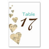 ヴィンテージマップハートテーブル番号 テーブルナンバー (裏面)