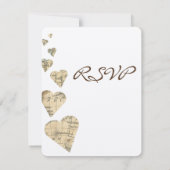 ヴィンテージマップハートRSVP 出欠カード (裏面)