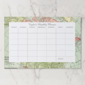 ヴィンテージマップパーソナライズされたデスクパッド月カレンダー ペーパーパッド (正面)