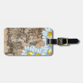 ヴィンテージマップパーソナライズされたフローララゲージタグ ラゲッジタグ (正面横)