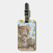 ヴィンテージマップパーソナライズされたフローララゲージタグ ラゲッジタグ (正面縦)