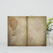 ヴィンテージマップパーチメントジャーナル紙 (スタンド正面)