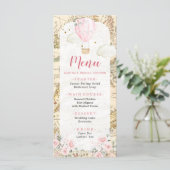 ヴィンテージマップピンクエアバルーンオンダーフル誕生日 メニュー (スタンド正面)