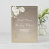 ヴィンテージマップフローラブライダルシャワーの招待 招待状 (スタンド正面)