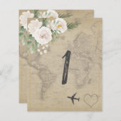 ヴィンテージマップブライダルシャワーゲーム番号2 (正面/裏面)