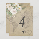 ヴィンテージマップブライダルシャワーゲーム番号4 (正面/裏面)
