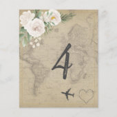 ヴィンテージマップブライダルシャワーゲーム番号4 (正面)