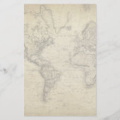 ヴィンテージマップブライダルシャワービンゴゲーム (裏面)