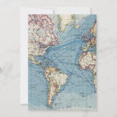 ヴィンテージマップベビーシャワー招待状 招待状 (裏面)