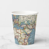ヴィンテージマップベビーシャワー紙カップ 紙コップ (裏面)