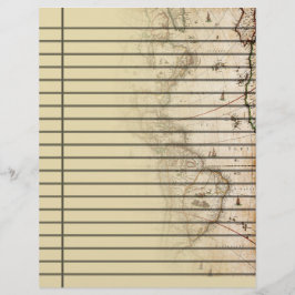 ヴィンテージマップラインスクラップブック紙