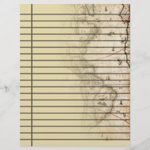 ヴィンテージマップラインスクラップブック紙