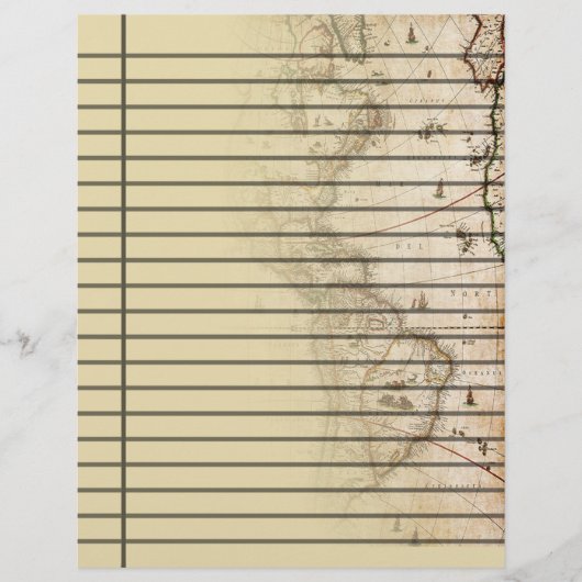 ヴィンテージマップラインスクラップブック紙 (正面)