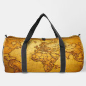 ヴィンテージマップレザールックダッフルバッグ ダッフルバッグ (裏面)