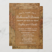 ヴィンテージマップ先リハーサル夕食の招待 招待状 (正面/裏面)