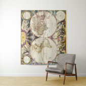 ヴィンテージマップ壁 タペストリー (インサイチュ)