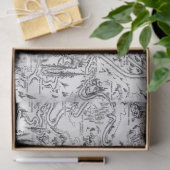 ヴィンテージマップ山レイニエ絵旅行 薄葉紙 (ギフト)