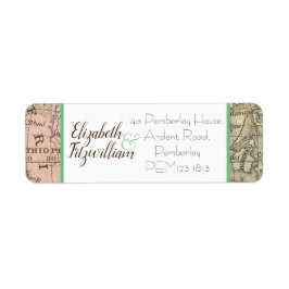 ヴィンテージマップ差出人住所ラベル ラベル