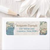 ヴィンテージマップ差出人住所ラベル ラベル (インサイチュ)