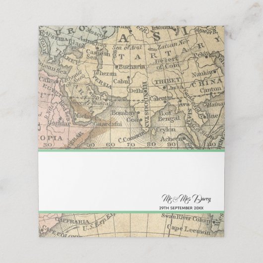 ヴィンテージマップ座席表 プレイスカード (外部開封)