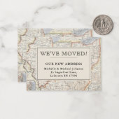 ヴィンテージマップ引っ越しました中央東部移動 ノートカード (正面/裏面インサイチュ)