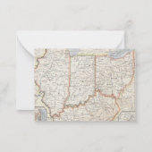 ヴィンテージマップ引っ越しました中央東部移動 ノートカード (裏面)