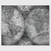 ヴィンテージマップ旧世界地図 ラッピングペーパー (フラット)