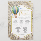 ヴィンテージマップ熱気球あなたの財布の中の何 (正面/裏面)