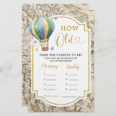 ヴィンテージマップ熱気球どのように古い親 (正面/裏面)