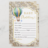 ヴィンテージマップ熱気球のベビー予測 (正面/裏面)