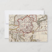 ヴィンテージマップ熱気球アドベンチャーベビーシャワー サンキューカード (裏面)