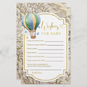 ヴィンテージマップ熱気球シャワーの願いベビー (正面/裏面)