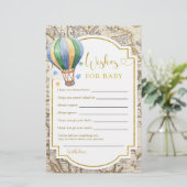 ヴィンテージマップ熱気球シャワーの願いベビー (スタンド正面)