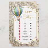 ヴィンテージマップ熱気球シャワーベビー特性 (正面/裏面)
