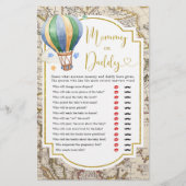 ヴィンテージマップ熱気球シャワーママまたはパパ (正面)