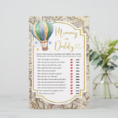 ヴィンテージマップ熱気球シャワーママまたはパパ (スタンド正面)