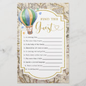 ヴィンテージマップ熱気球シャワー客を見つける (正面)