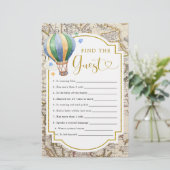 ヴィンテージマップ熱気球シャワー客を見つける (スタンド正面)